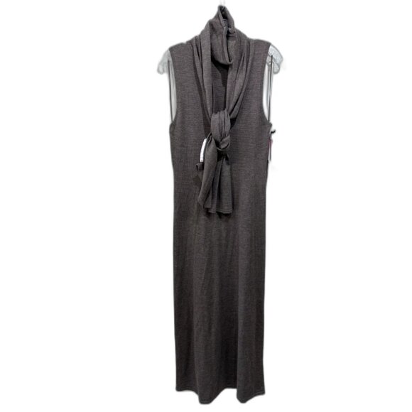 NWT Staud Canal Merino Wool Midi Dress Taupe Sleeveless Size Large - Picture 10 of 11